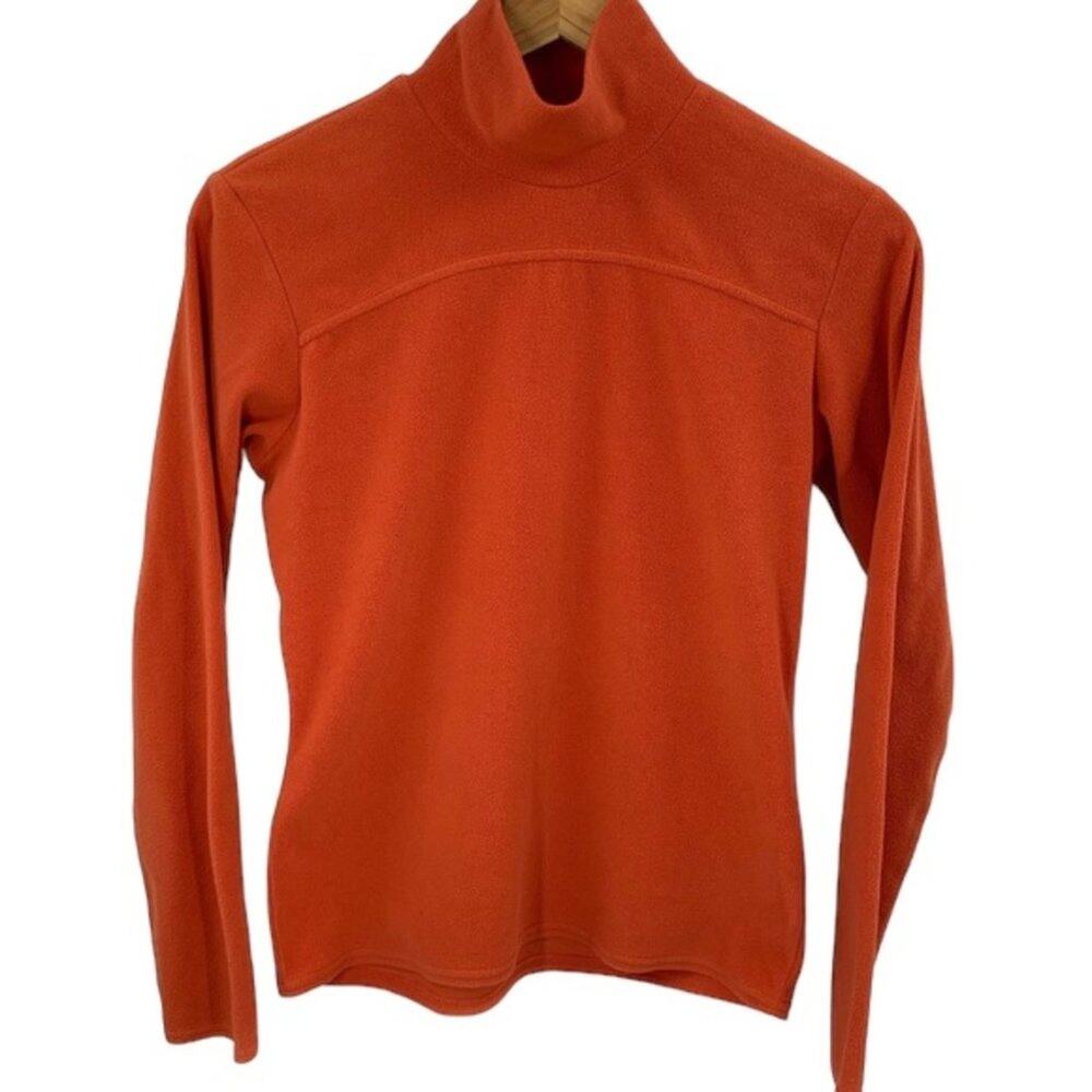 COLUMBIA Orange Fleece Long Sleeve  Small